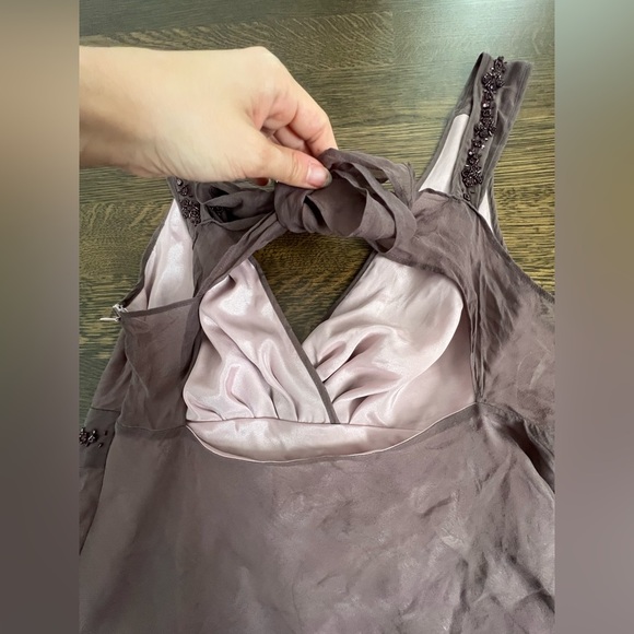 TED BAKER Silk purple Beaded sleeveless blouse size - Picture 11 of 13